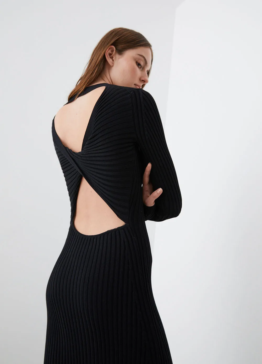 0016 Ribbed Knit Dress