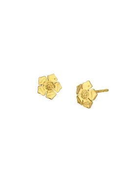 18kt Gold Plated Floral Stud Earring for women