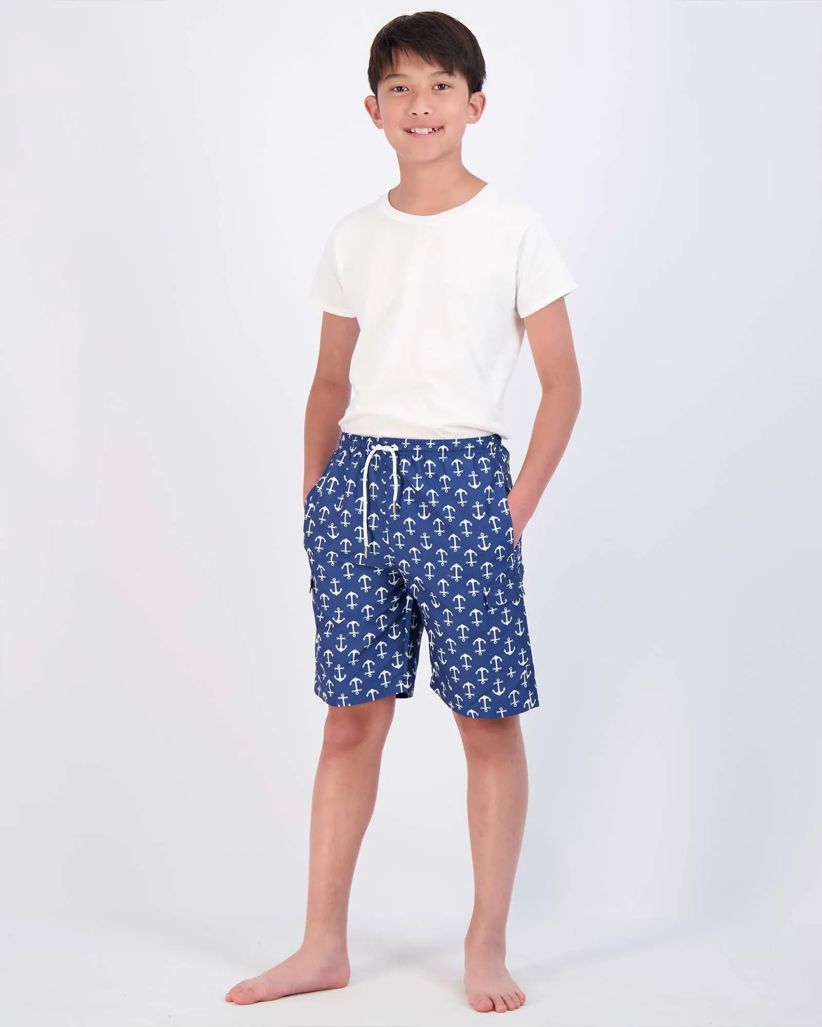 3 Pack: Boys' Swim Trunks with Cargo Pockets