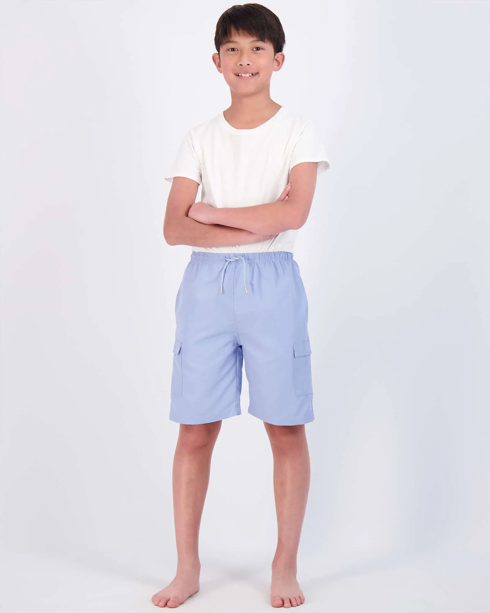 3 Pack: Boys' Swim Trunks with Cargo Pockets