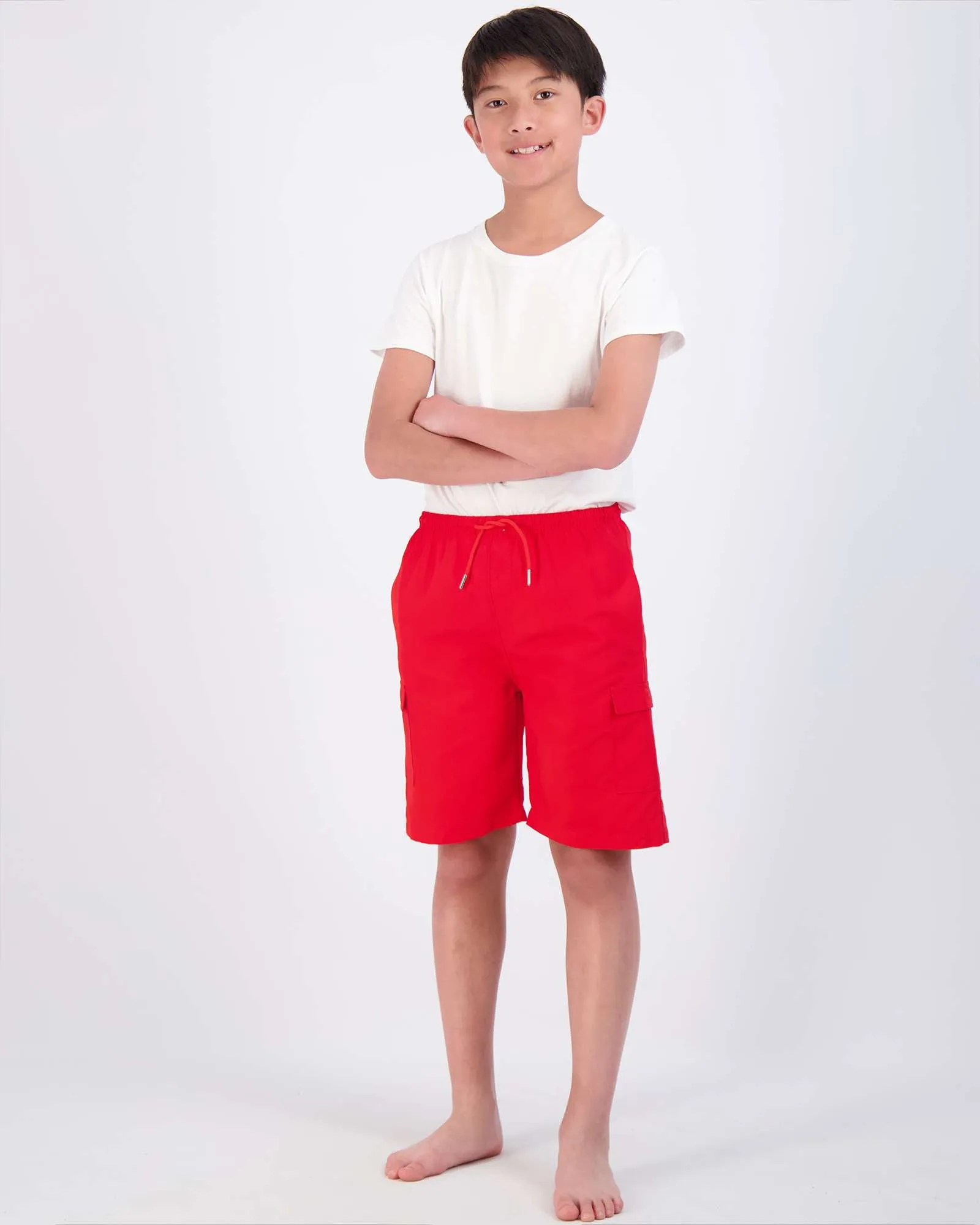 3 Pack: Boys' Swim Trunks with Cargo Pockets