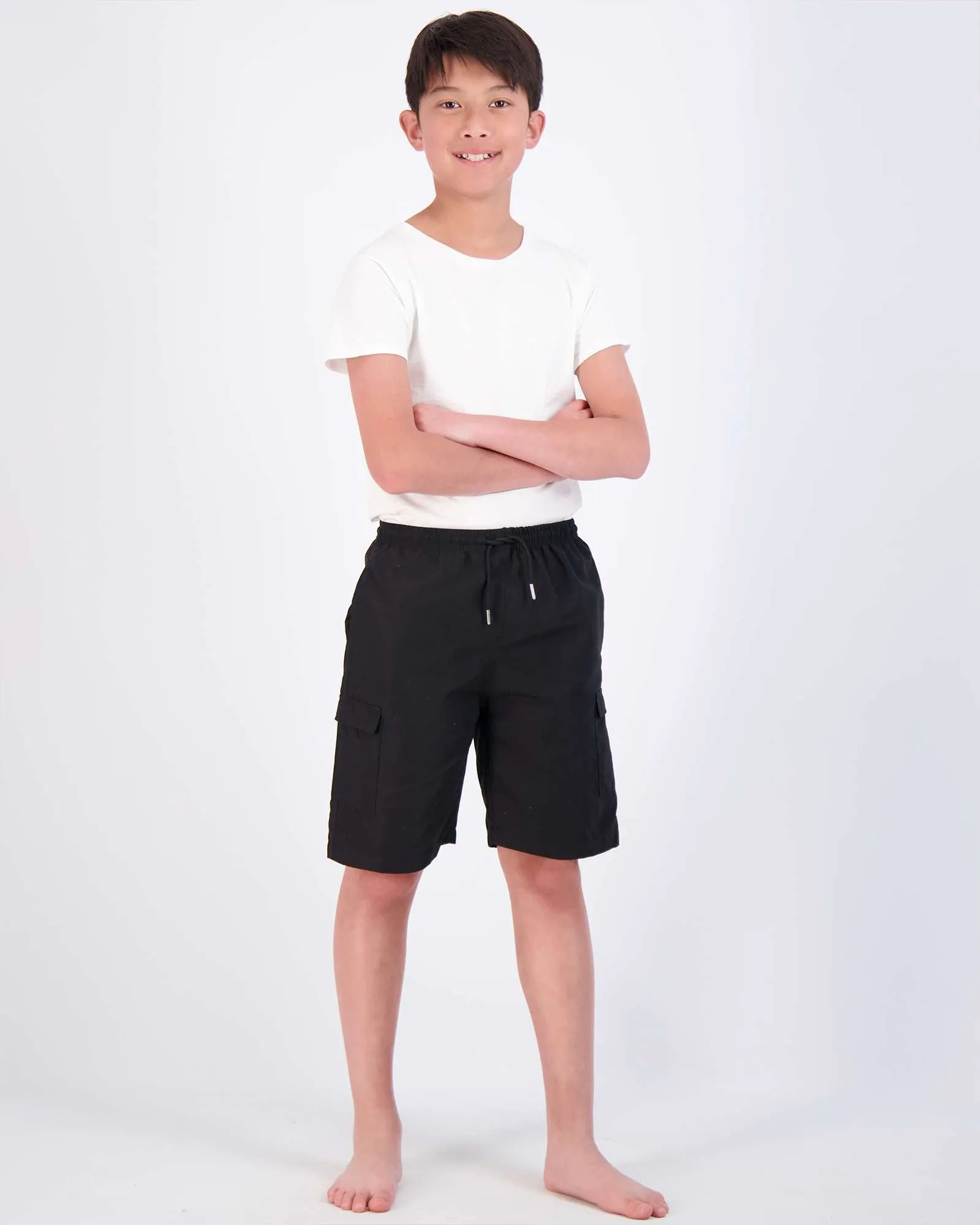 3 Pack: Boys' Swim Trunks with Cargo Pockets