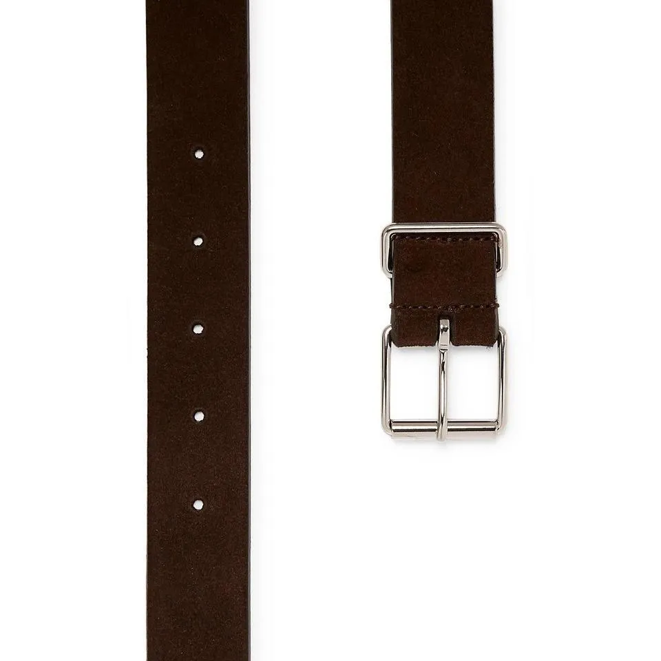 3.5cm Suede Belt (Brown)