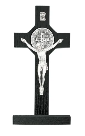 6 Black Stain Standing St. Benedict Crucifix