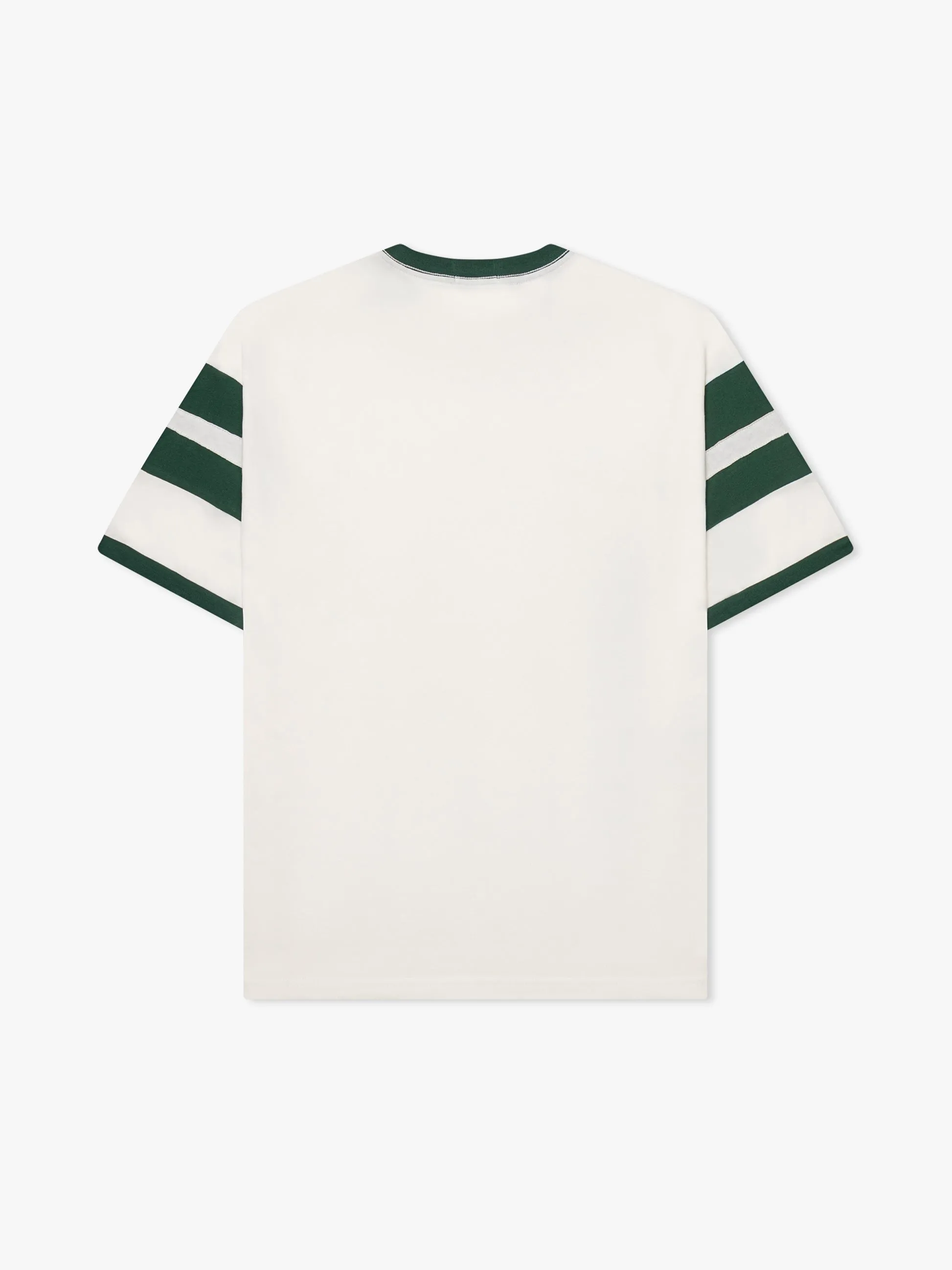 69 RINGER TEE - WHITE/GREEN