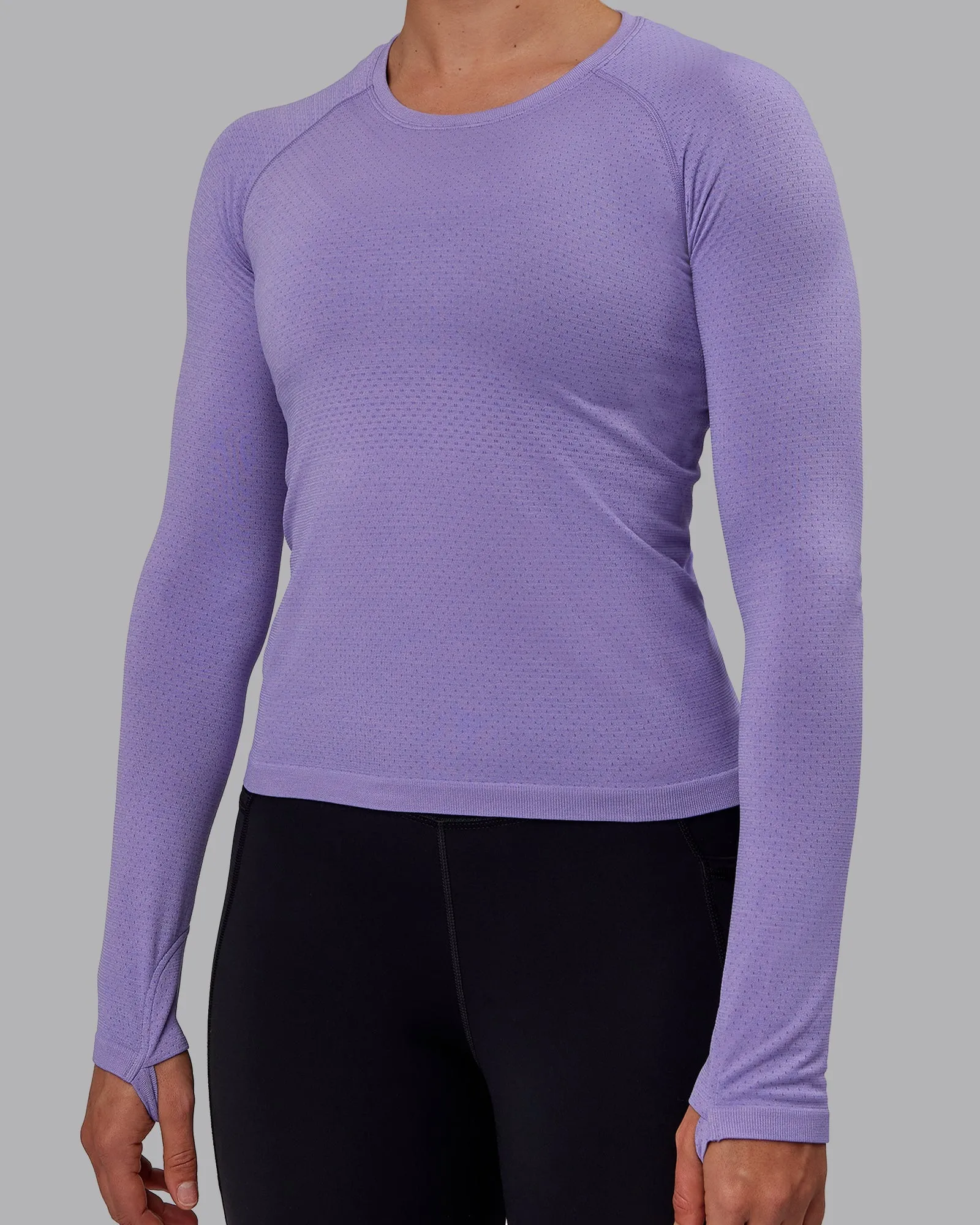 AeroFLX  Seamless Long Sleeve Tee - Dahlia Purple Marl