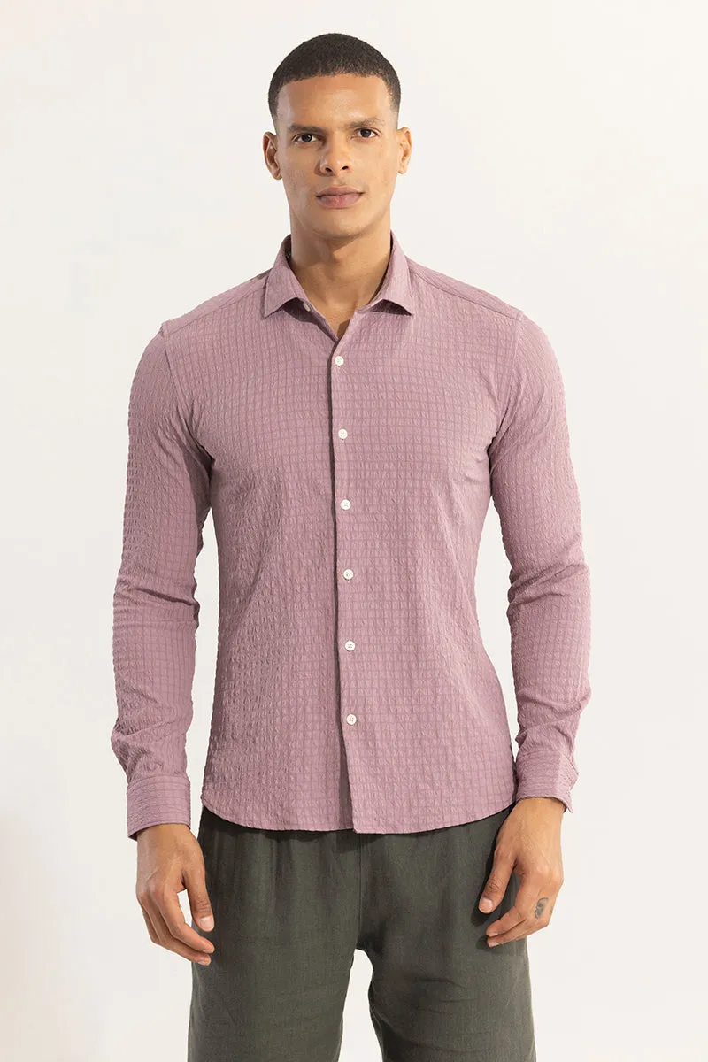 AiryCheck Mauve Seer Sucker Shirt