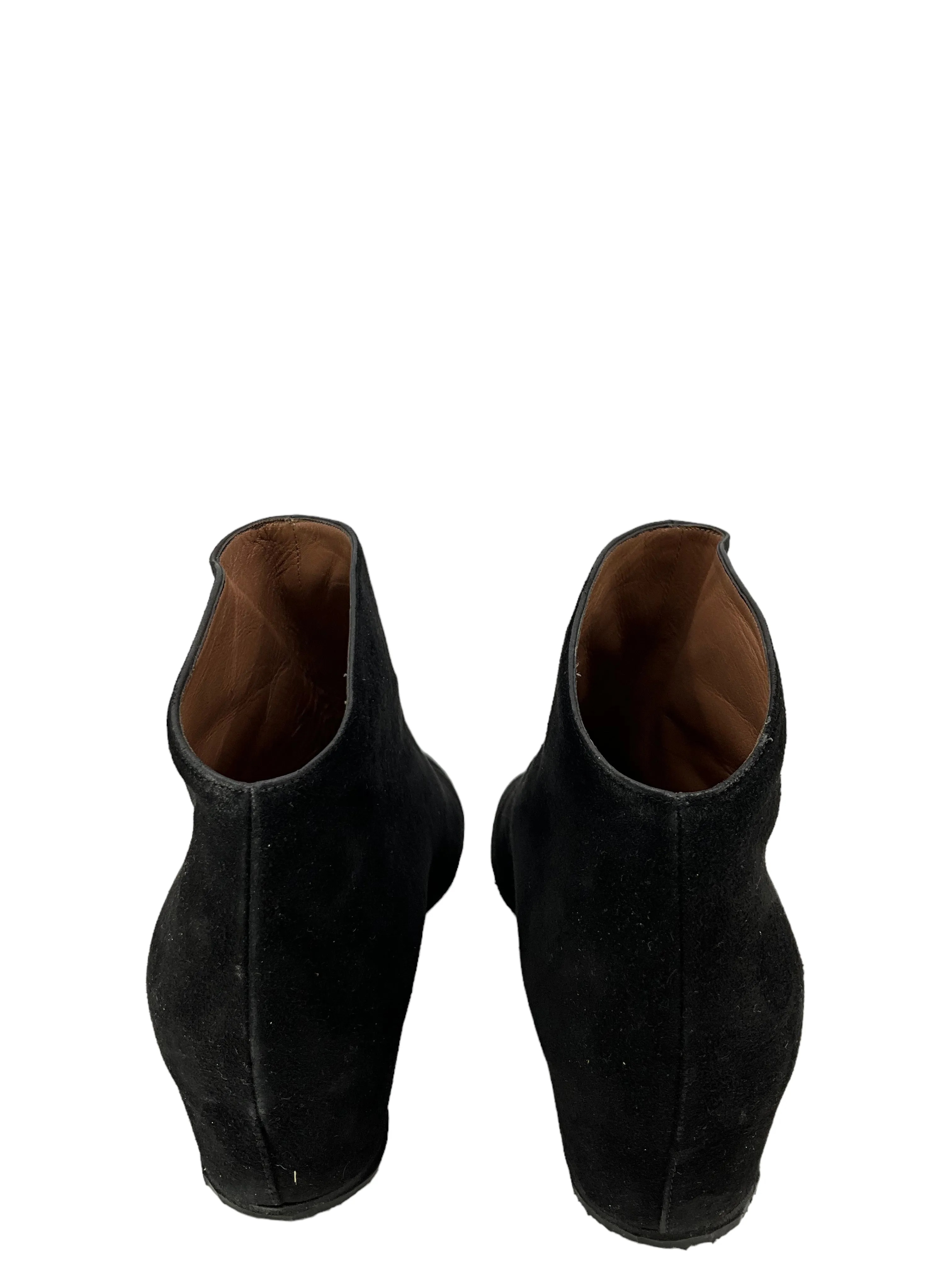 Alaia Black Suede Wedge Bootie Size 7.5