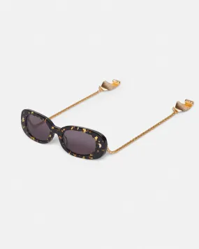 Aliza Charm - Bio-Plastic Oval Sunglasses - Leopard