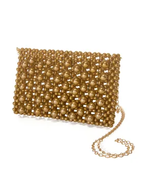 All Over Pearl Clutch Gold