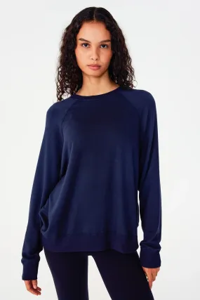 Andie Fleece Sweatshirt: Indigo