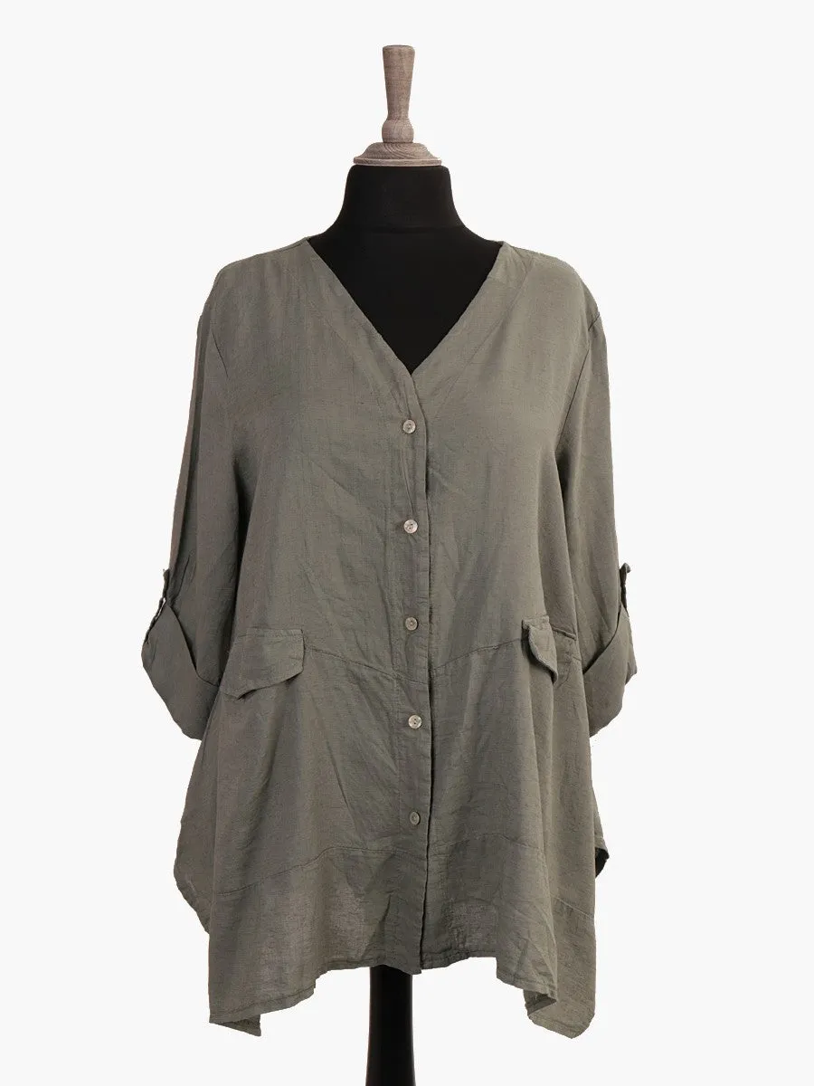 Anne   Kate Italian Drava Linen Blend Top