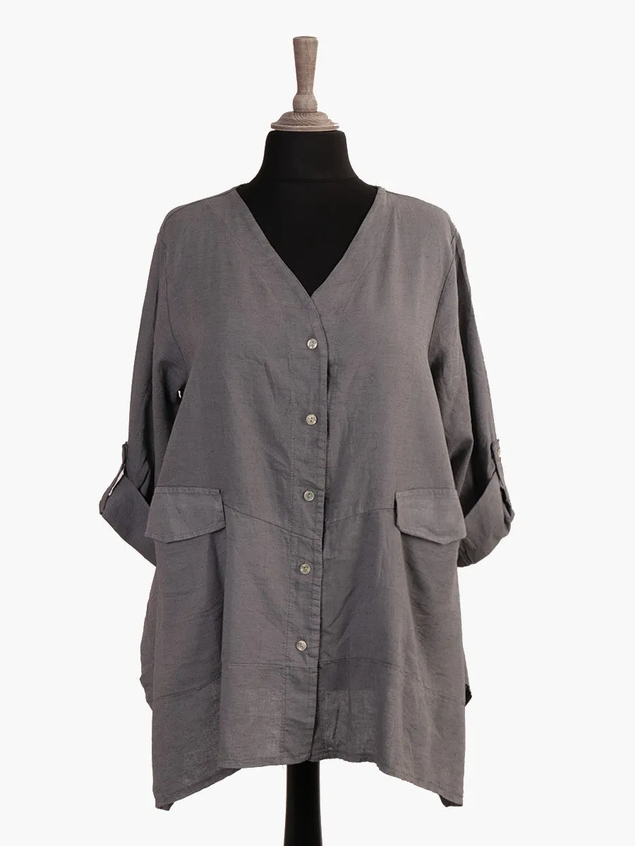 Anne   Kate Italian Drava Linen Blend Top