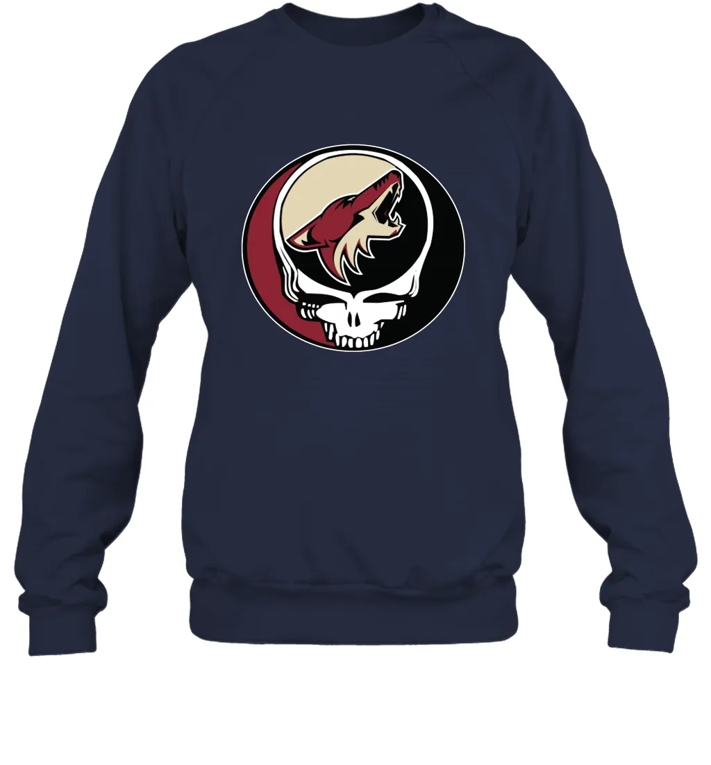 Arizona Coyotes Grateful Dead Steal Your Face Hockey NHL Adult Sweatshirt