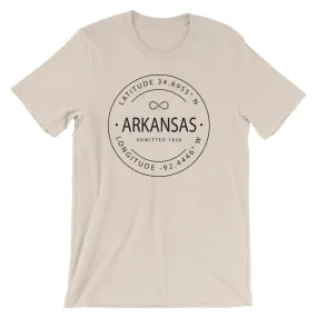 Arkansas - Short-Sleeve Unisex T-Shirt - Latitude & Longitude