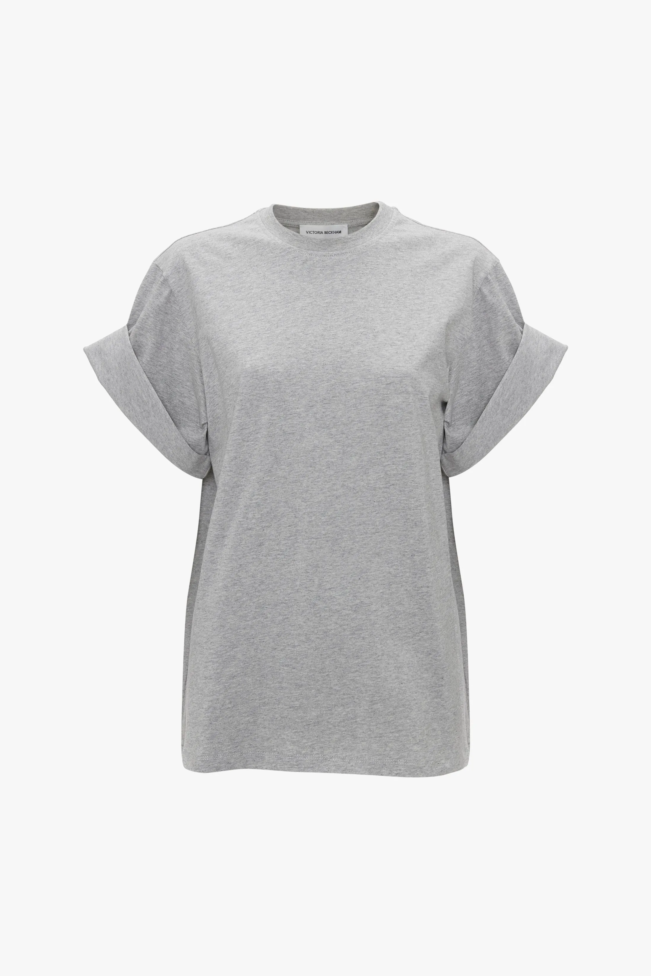 Asymmetric Relaxed Fit T-Shirt In Grey Marl