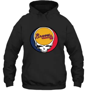 Atlanta Braves Grateful Dead Steal Your Face Baseball Adult Hoodie Sweatshirt