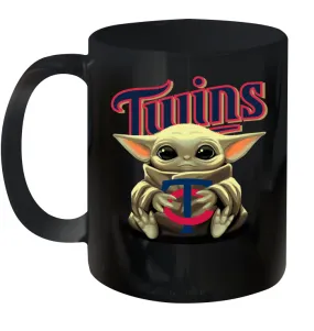 Baby Yoda Hugs Loves The Minnesota Twins Baseball Ceramic Mug 11oz