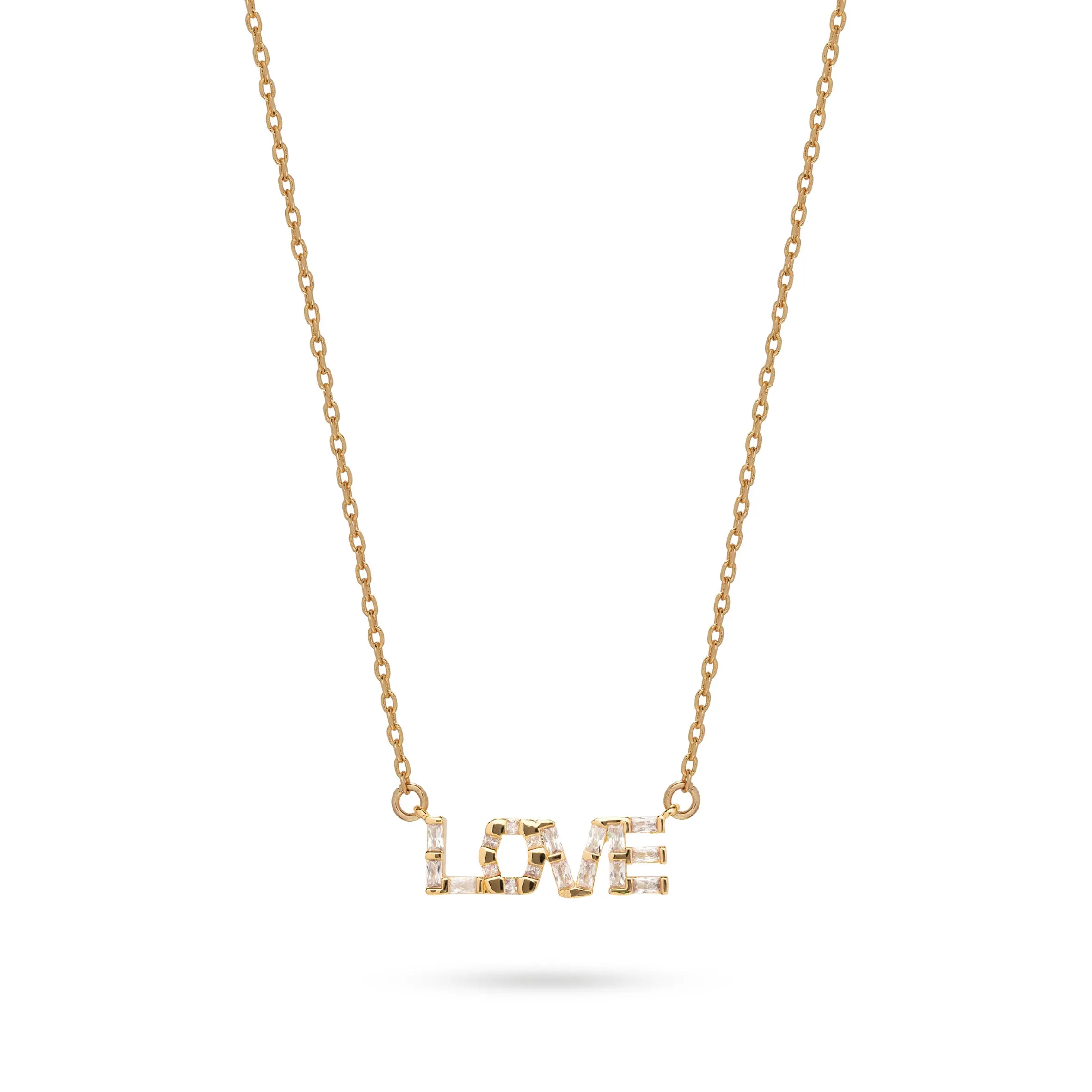 Baguette LOVE Necklace