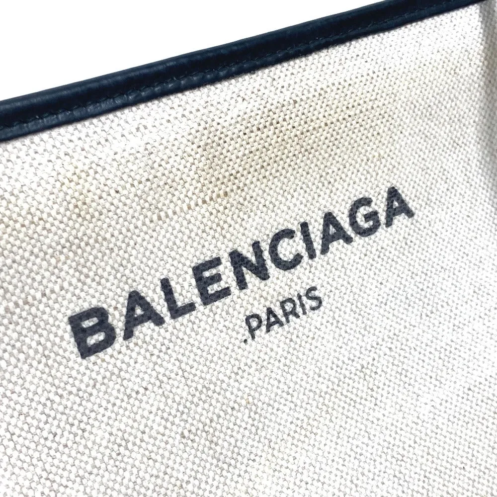 BALENCIAGA Shoulder Bag 339937 Leather / coated canvas yellow Navy Pochette Women Used Authentic