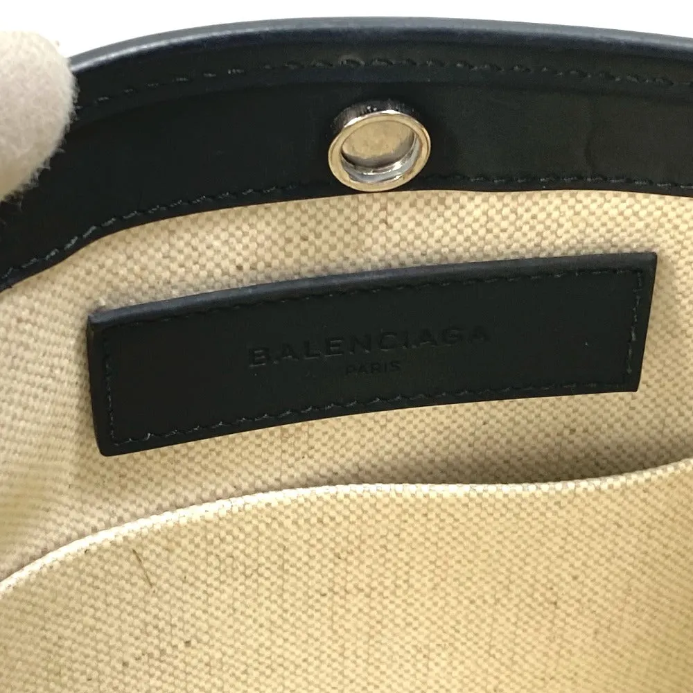 BALENCIAGA Shoulder Bag 339937 Leather / coated canvas yellow Navy Pochette Women Used Authentic