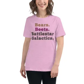 Bears. Beets. BSG. V2 Women's Relaxed T-Shirt