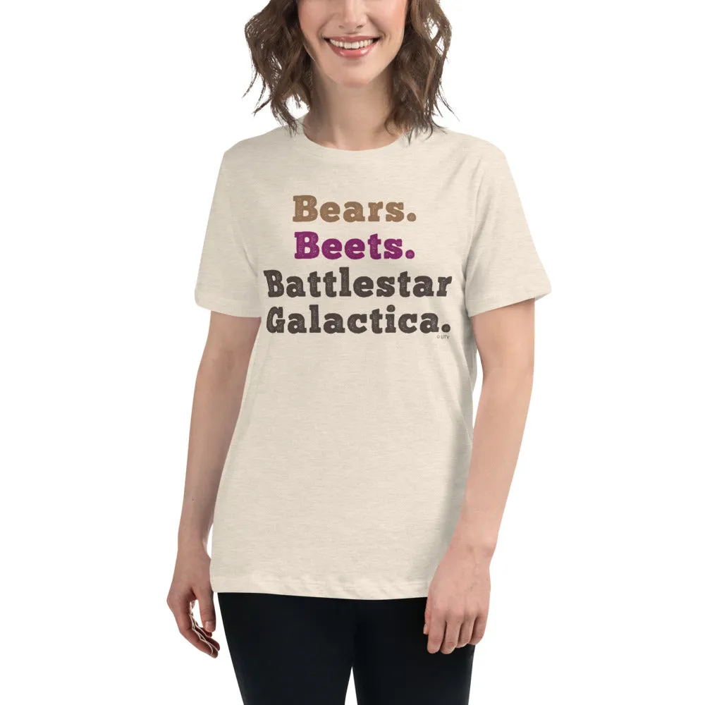 Bears. Beets. BSG. V2 Women's Relaxed T-Shirt