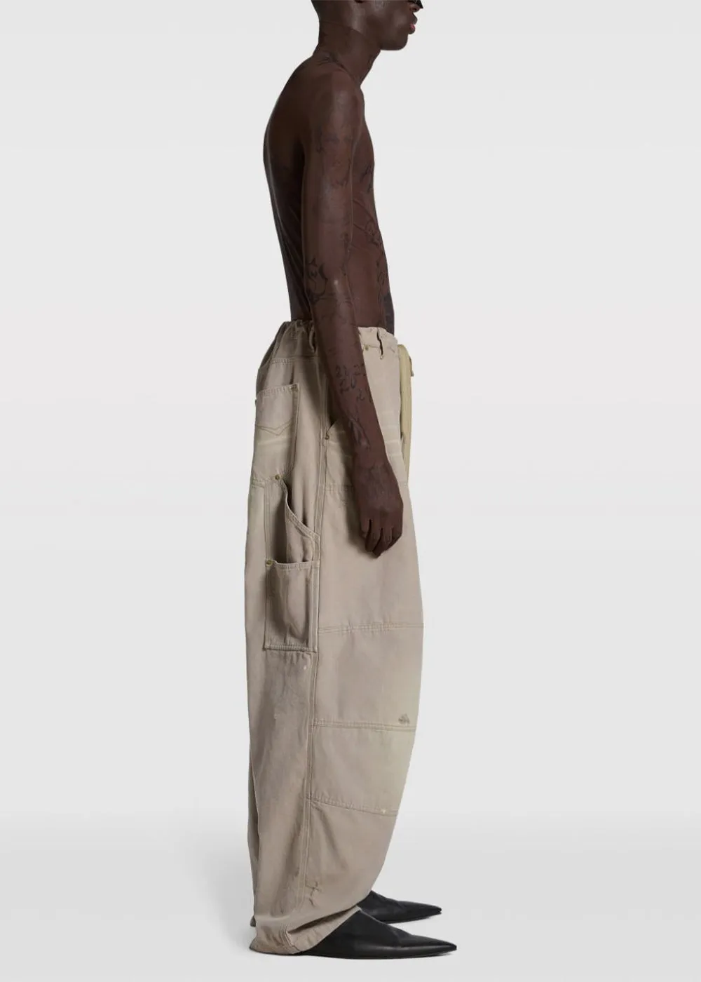 Beige Double Knee Pants