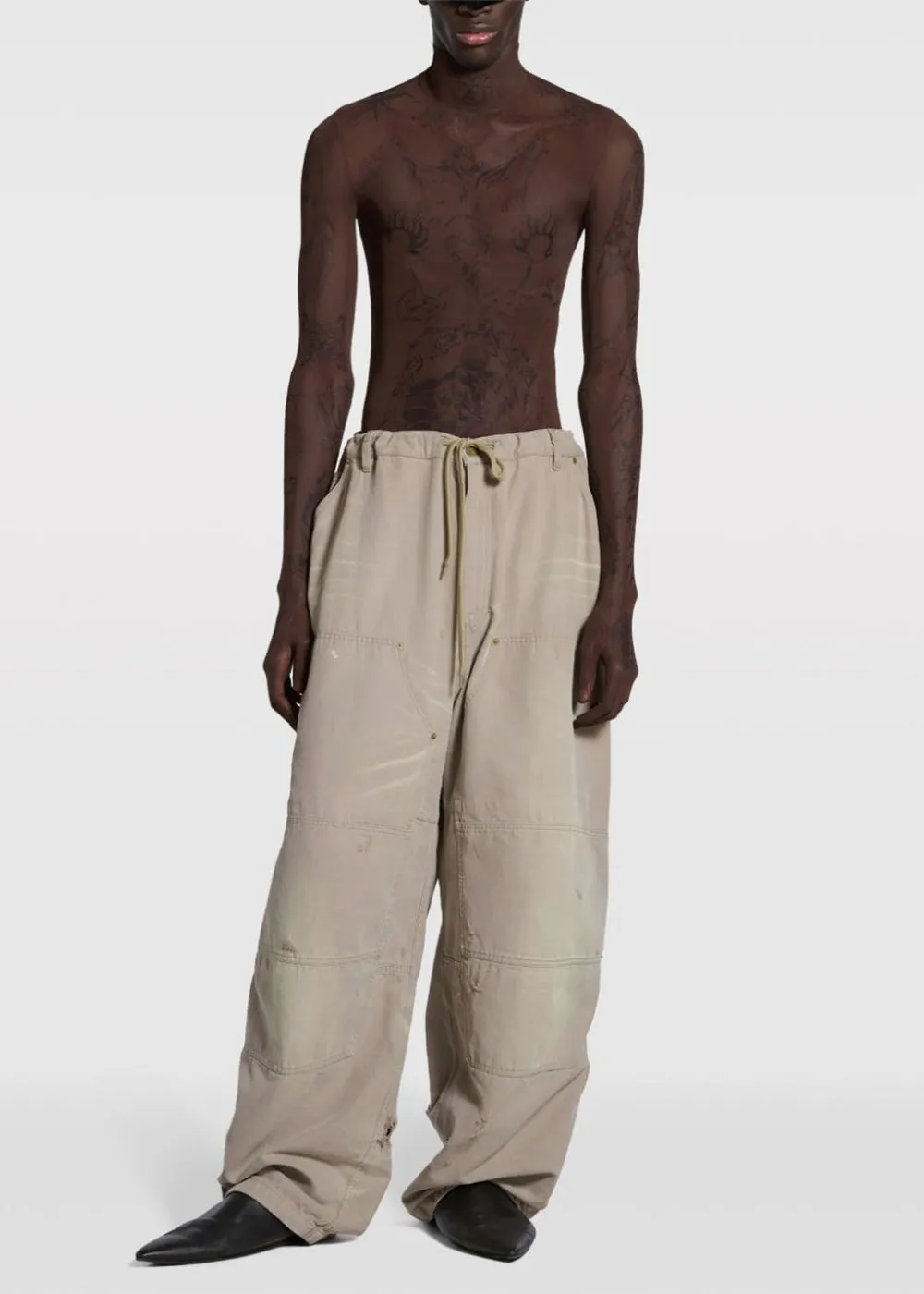 Beige Double Knee Pants