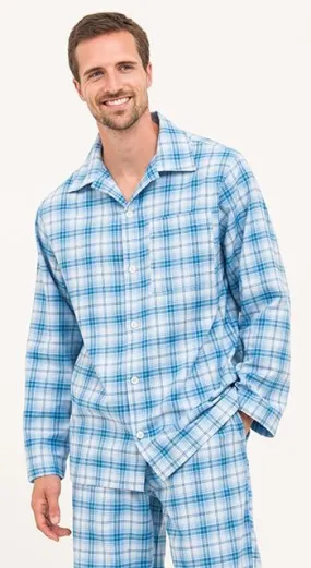 Bespoke - Blue Checked Pyjamas