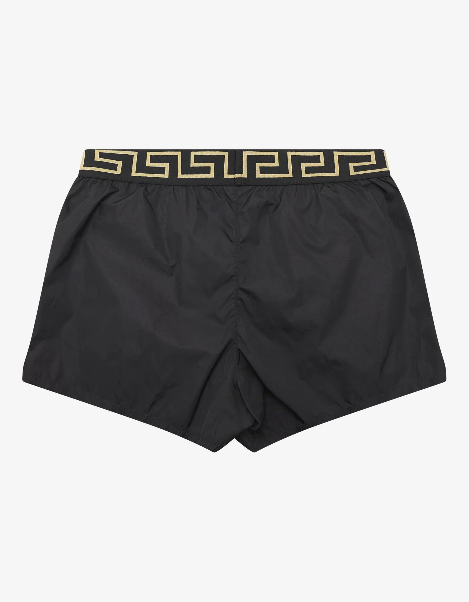 Black Greek Key Short Swim Shorts