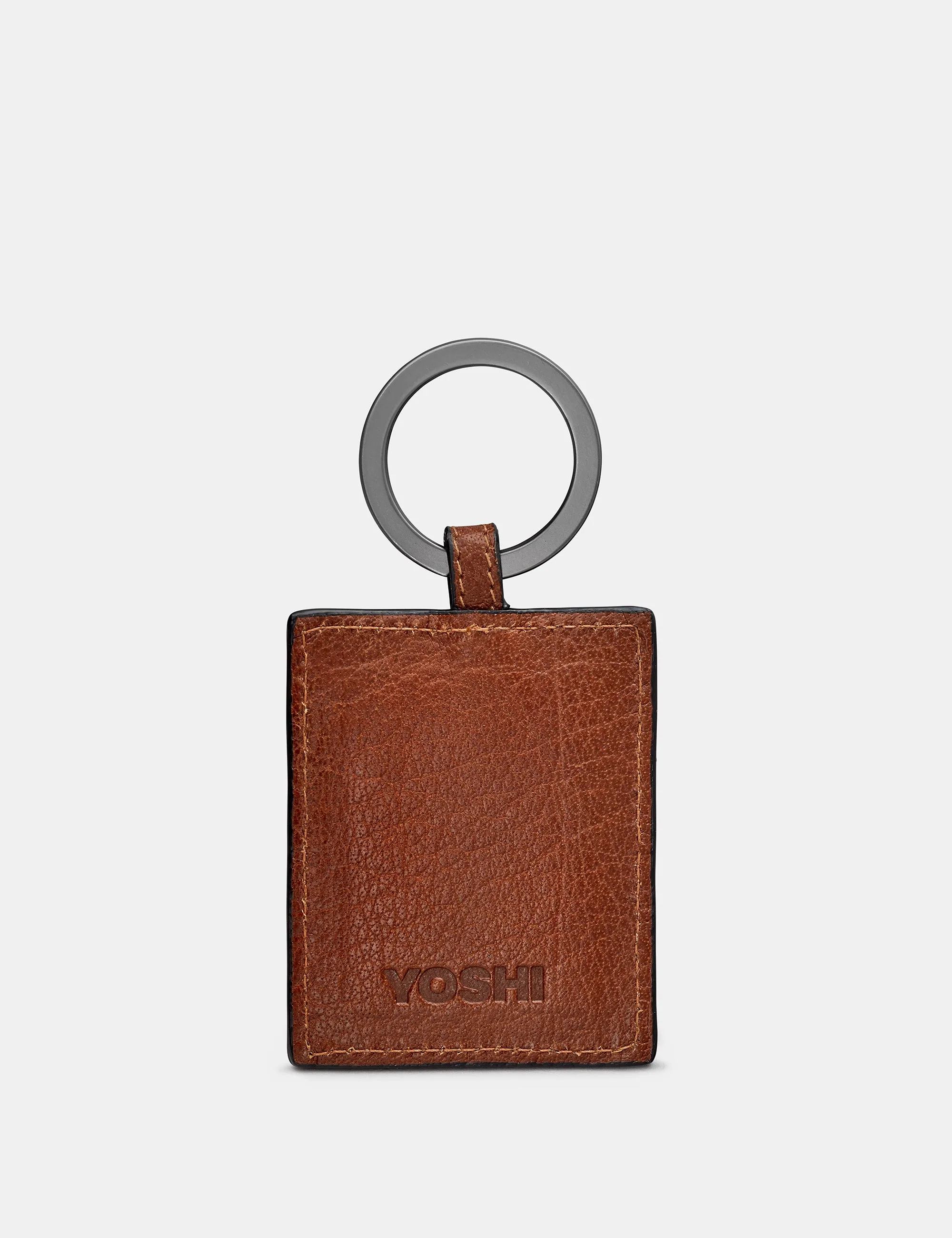 Bookworm Brown Leather Keyring