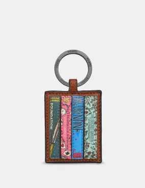 Bookworm Brown Vegan Leather Keyring