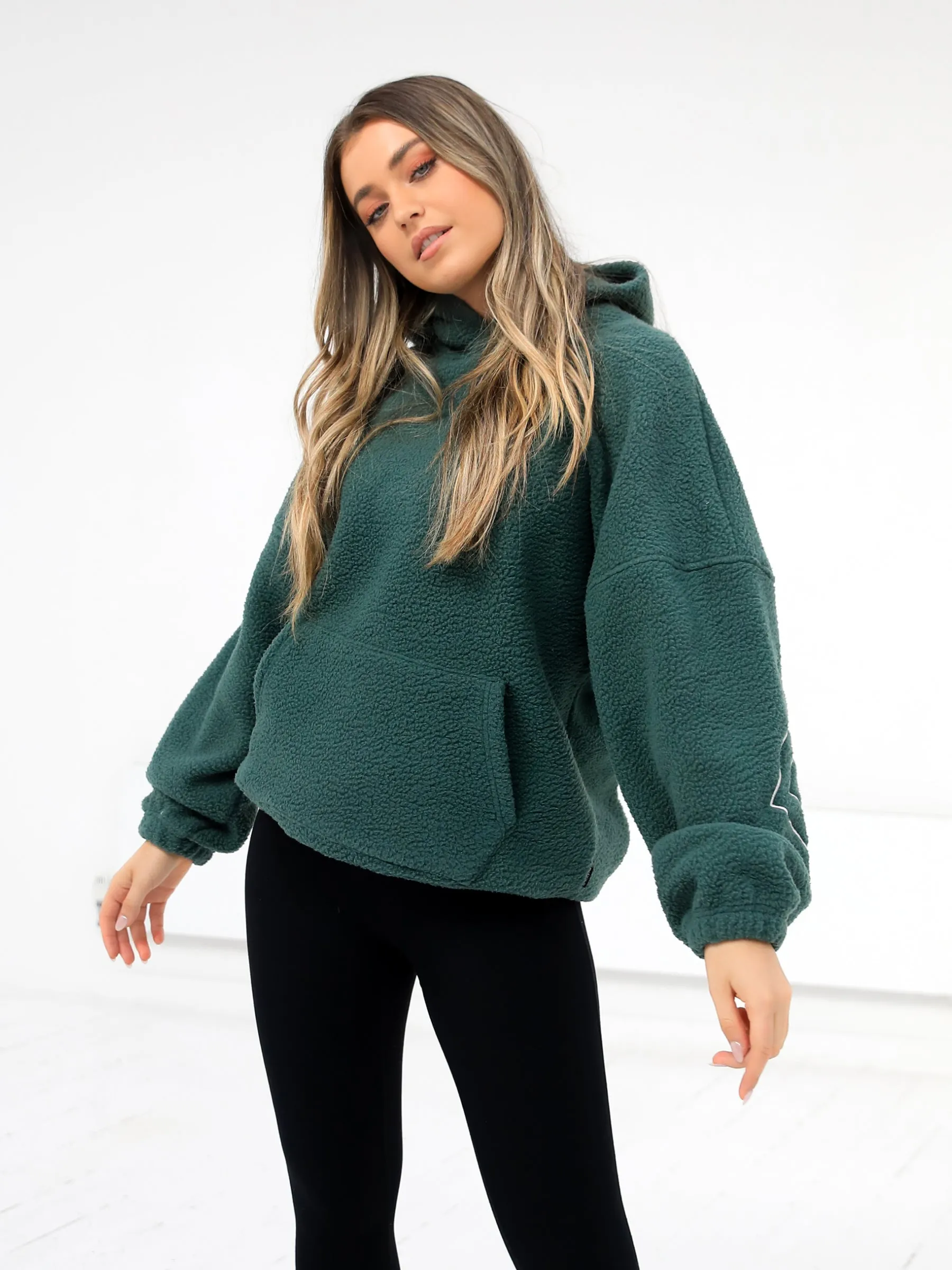 Borg Isabel Oversized Hoodie - Green