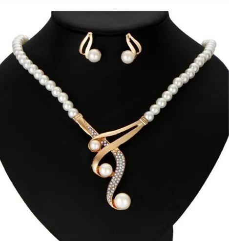 Bridal Simulated Pearl Jewelry Sets for Women's