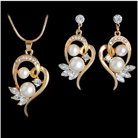 Bridal Simulated Pearl Jewelry Sets for Women's