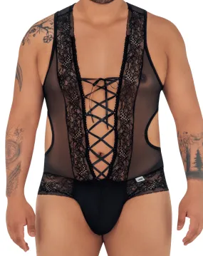 Candyman 99557x Mesh-lace Bodysuit Black