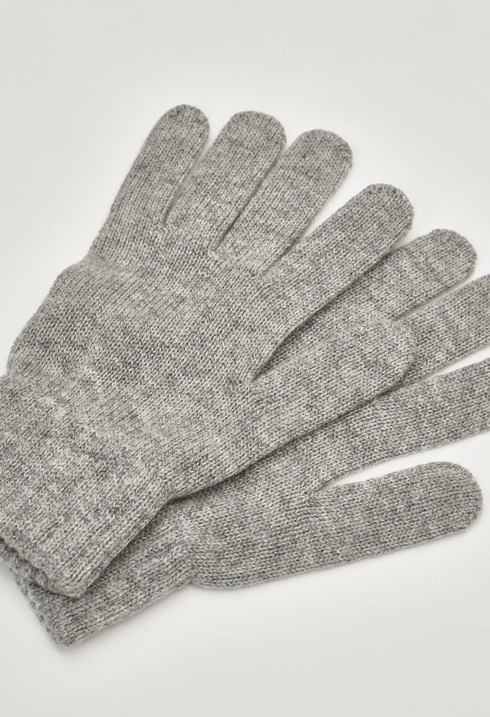 Cashmere Blend Gloves / Heather Grey