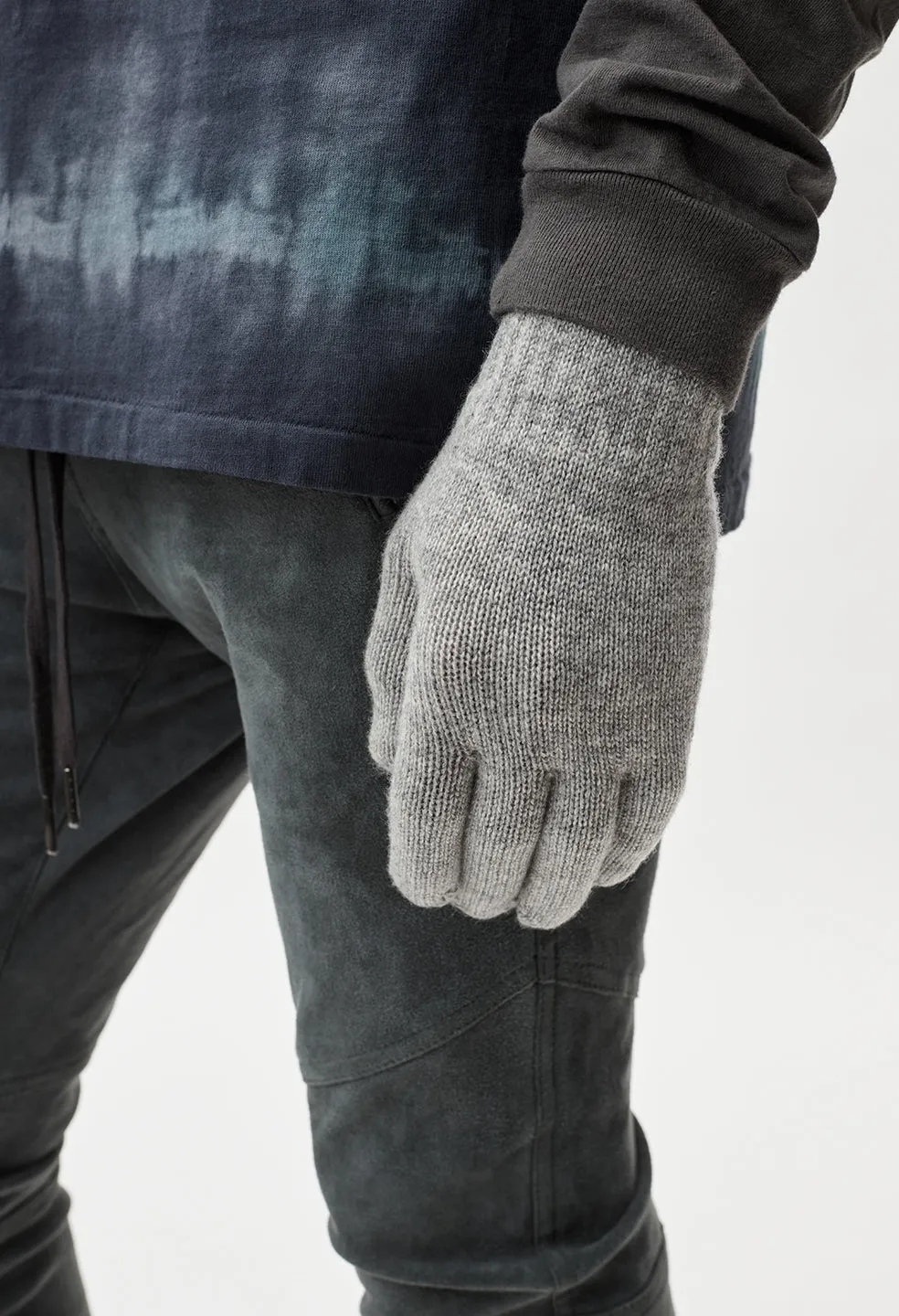 Cashmere Blend Gloves / Heather Grey