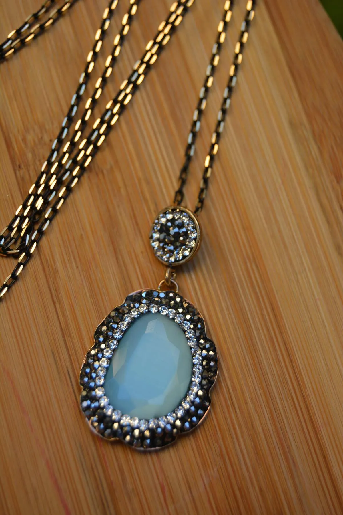 Cat's Eye Baby Blue Women's Necklace