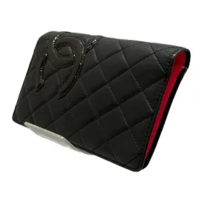 #CHANEL/Long Wallet/BLK/Cowhide