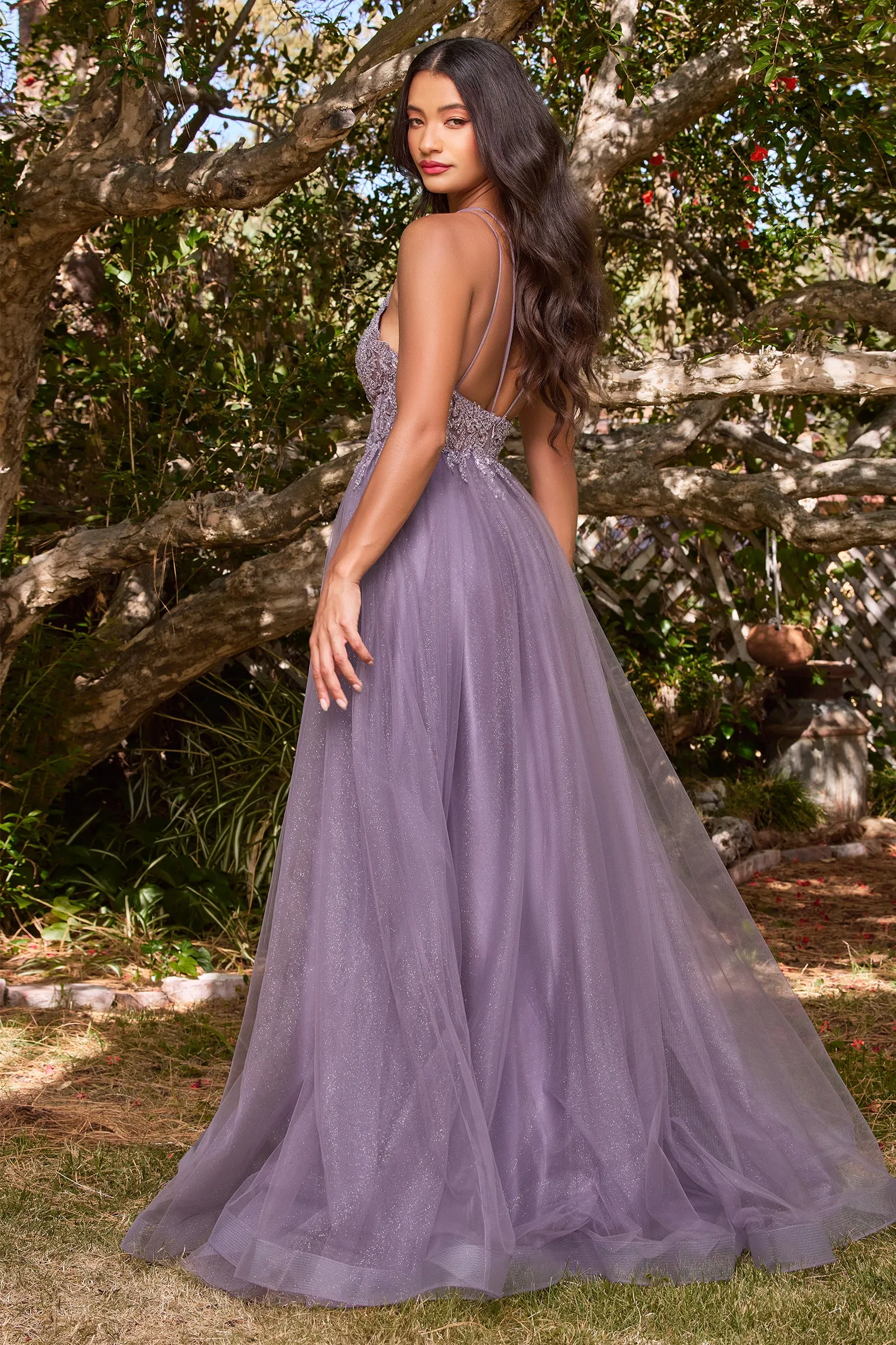 Classical | A Line Layered Tulle Gown | LaDivine CD0154