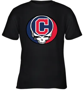 Cleveland Indians Grateful Dead Steal Your Face Baseball Youth T-Shirt