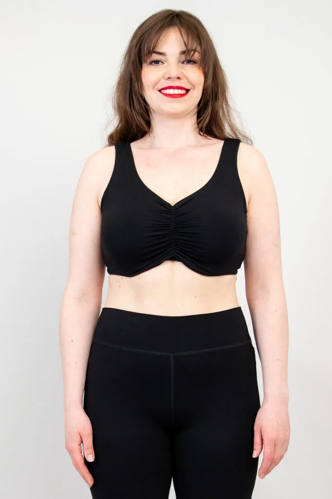 Clipper Top, Black, Bamboo