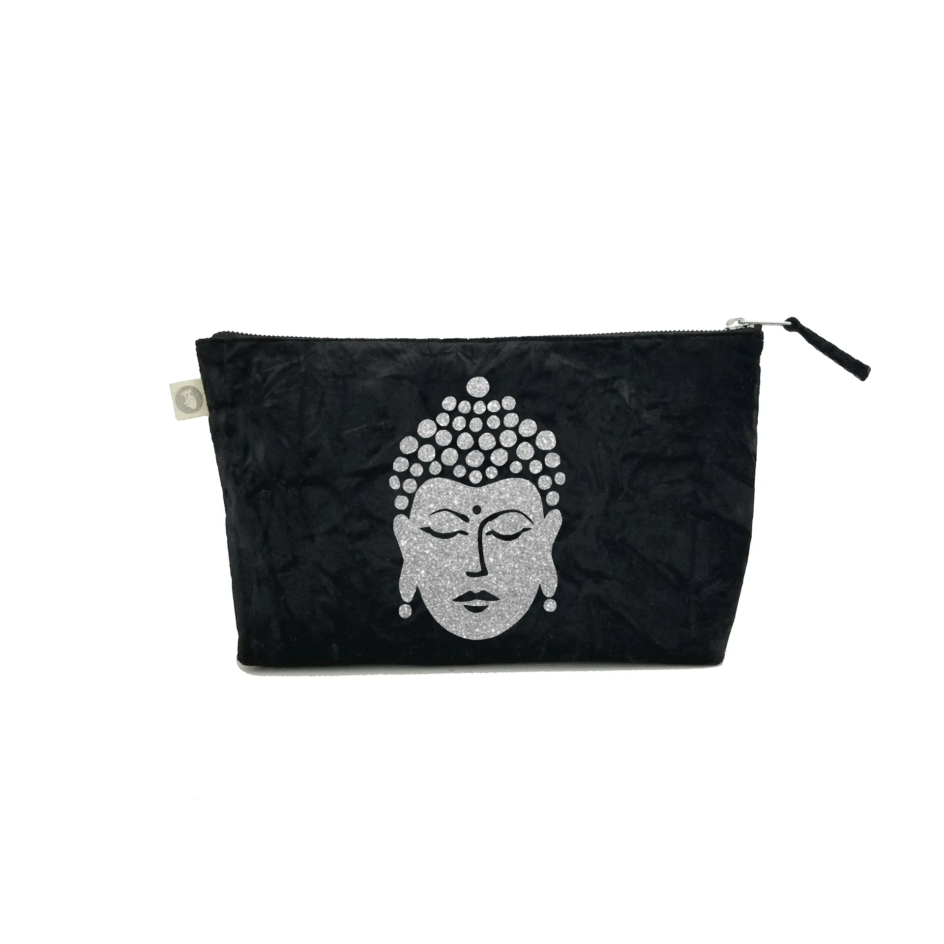 Clutch Bag: Black Crushed Velvet