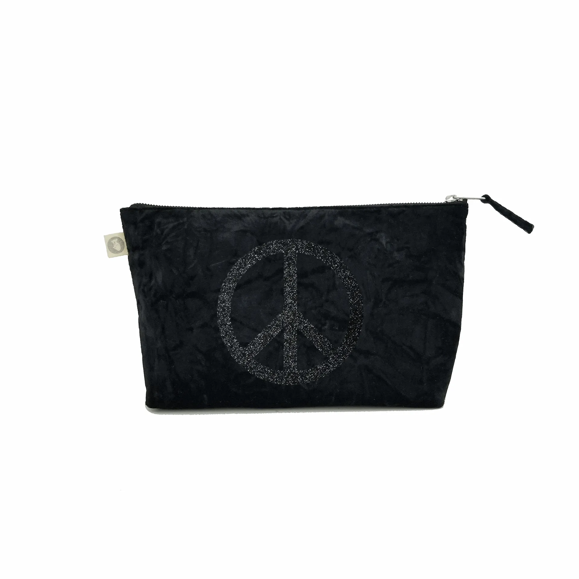 Clutch Bag: Black Crushed Velvet