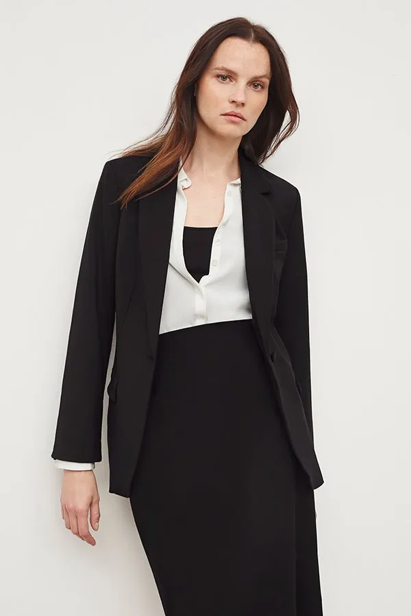 Cobble Hill Skirt - Washable Wool Twill :: Black