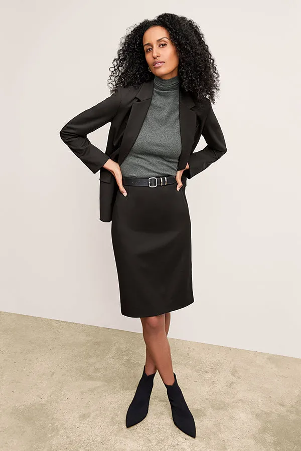 Cobble Hill Skirt - Washable Wool Twill :: Black