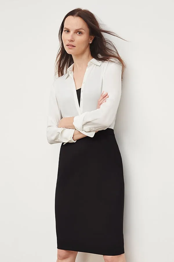 Cobble Hill Skirt - Washable Wool Twill :: Black