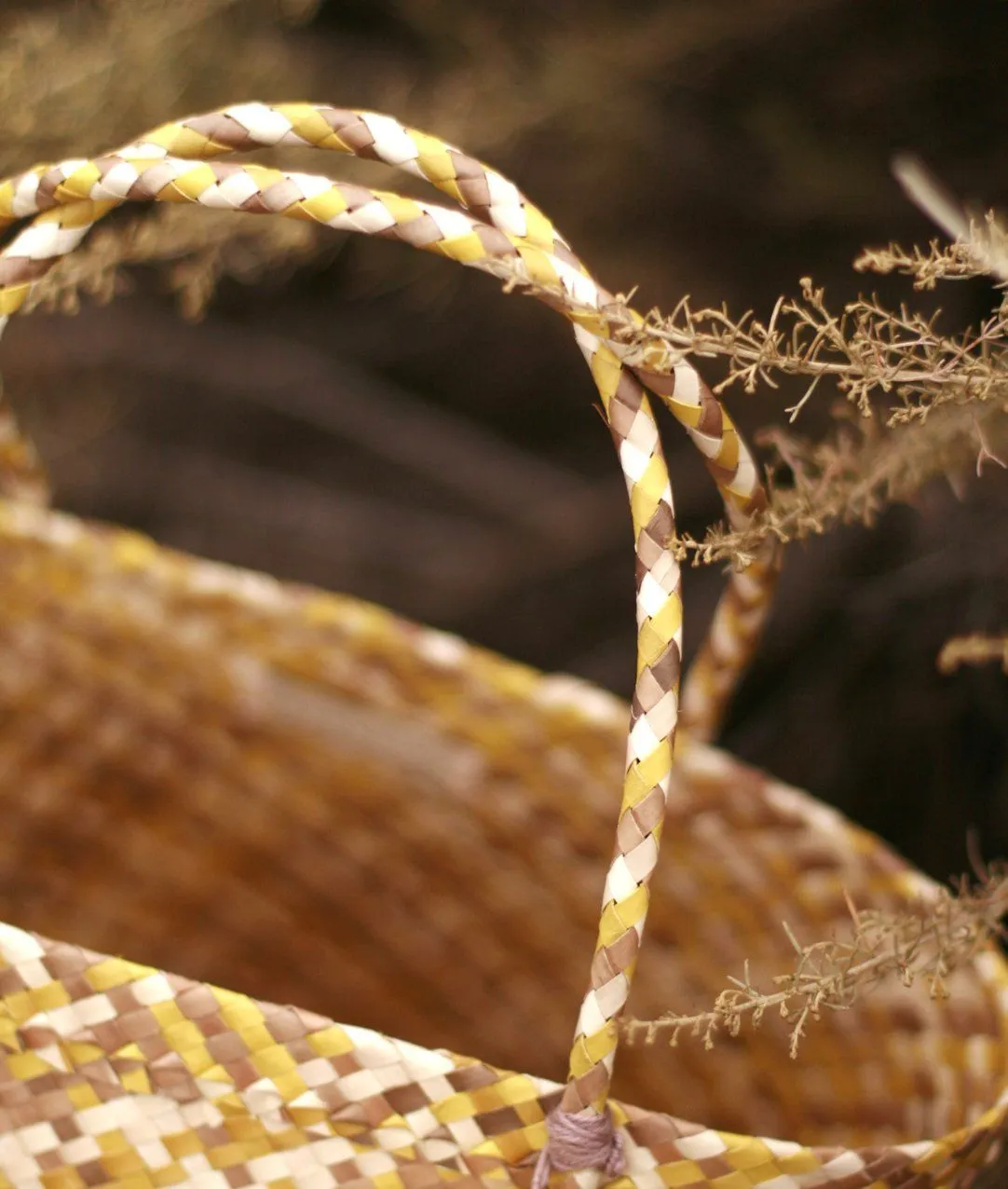 Coco Palm Straw Bag - Lemonade